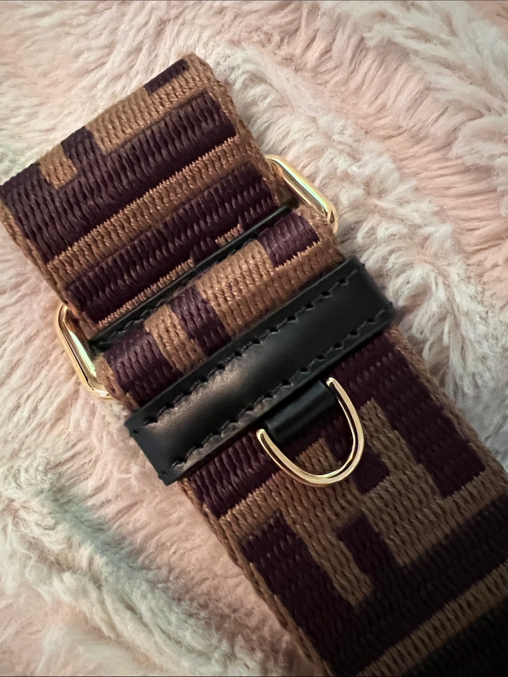 Authentic Fendi Brown Monogram Adjustable Messenger Bag Strap - Picture 12 of 15